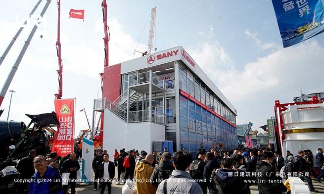 三层篷房展会入口外观