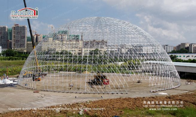 55m Geodesic dome tent characteristic