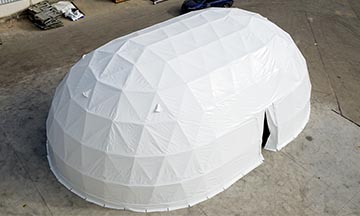 Cashew Shaped Geodesic Dome Tent 2