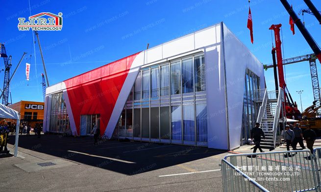 cube structure tent with double wings door