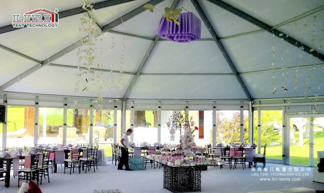 octagonal tent for dining hall
