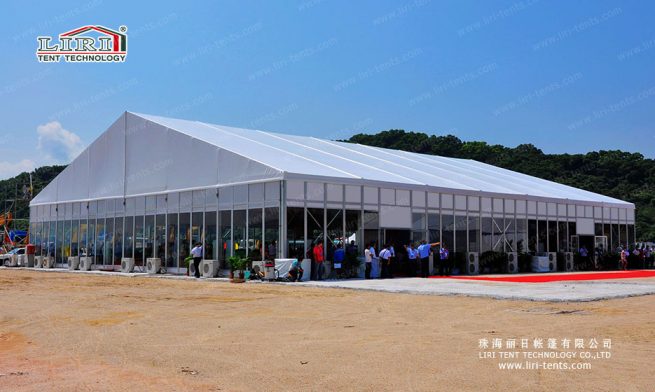 outdoor tent glass wall