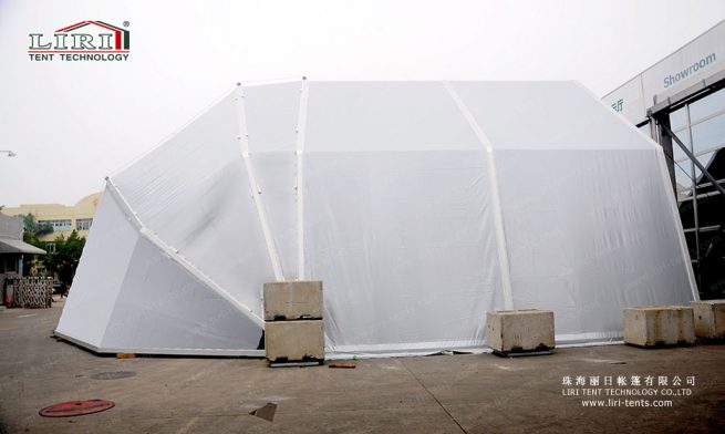 polygon hangar tent