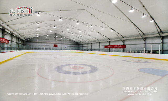 Ice hockey rink sports tent indoor