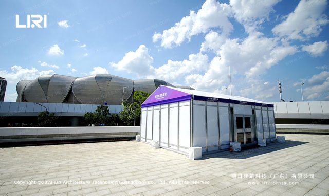 杭州亚运会篷房侧面图