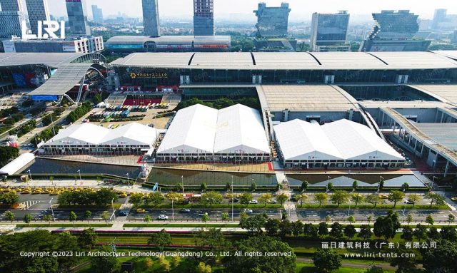 广交会展馆篷房航拍图