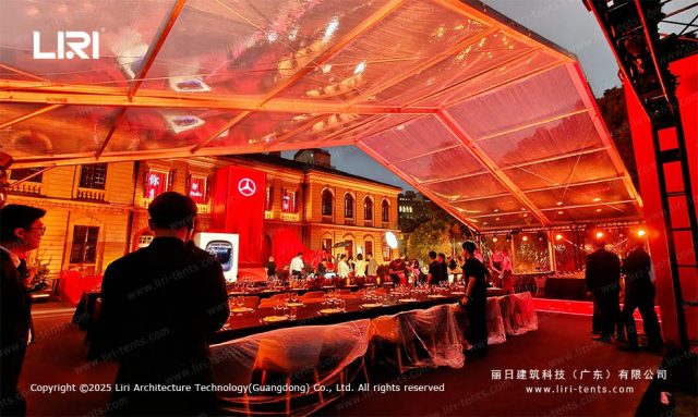 户外透明篷房侧面图