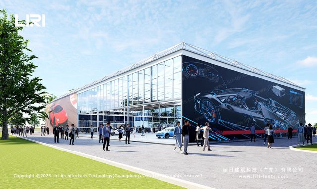 网架篷房侧面图