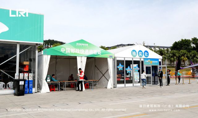 航空展览篷房侧面图