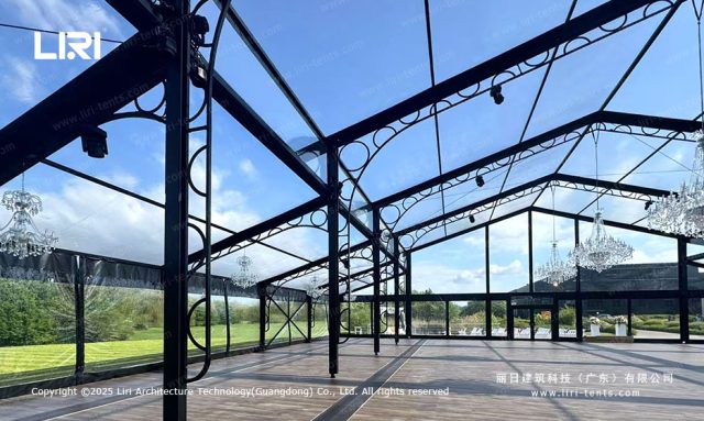 黑色橘园篷房内景图