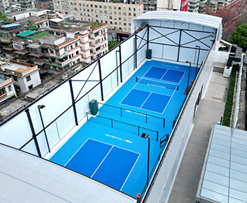 匹克球电动伸缩顶棚