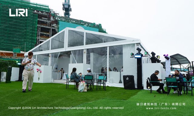 香港花卉展览篷房侧面图