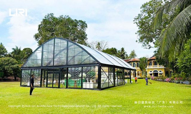 花园婚礼篷房侧面图