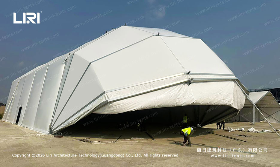 轻型直升机铝基机库外观
