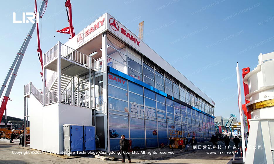 三层装配式篷房侧面图