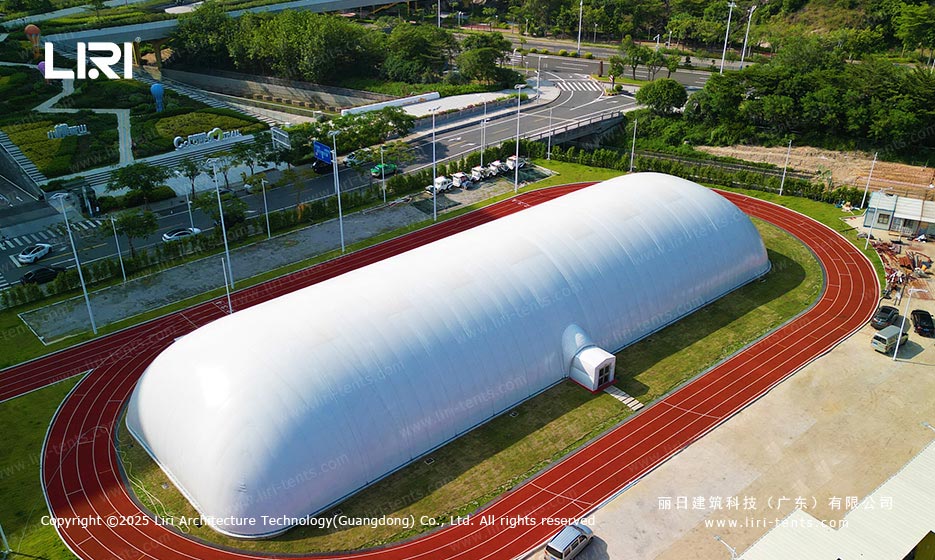 丽日建筑科技气膜体育馆航拍