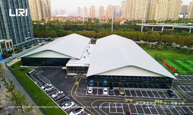 羽毛球馆篷房双馆外观