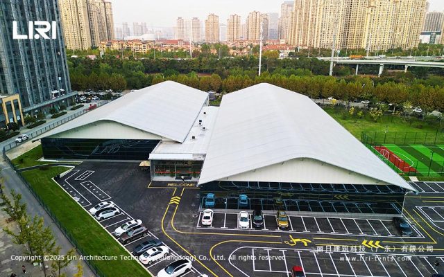 羽毛球馆篷房双馆外观