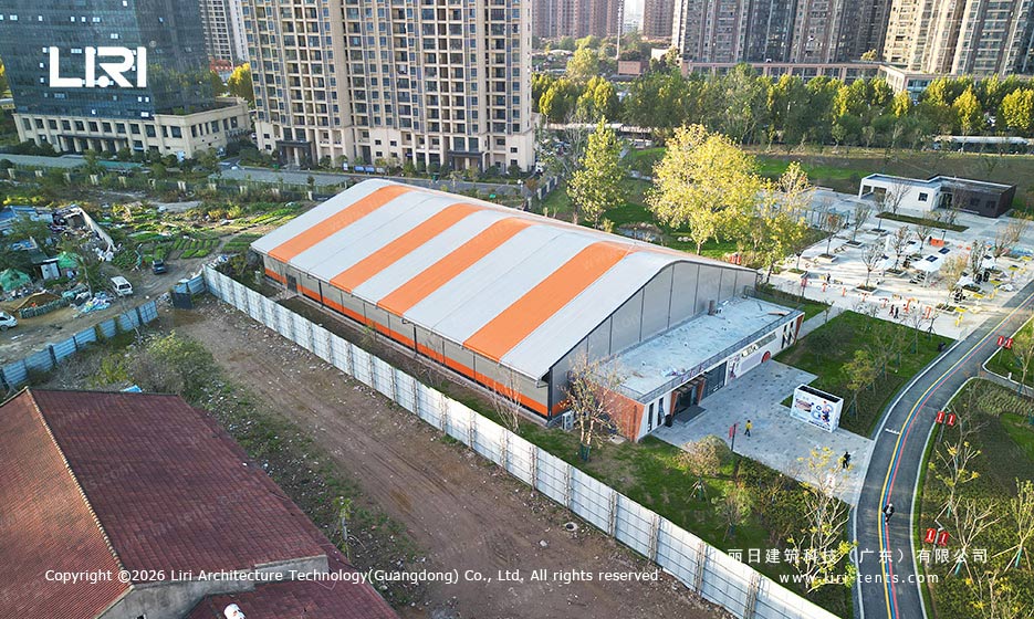 篷房运动馆航拍外观