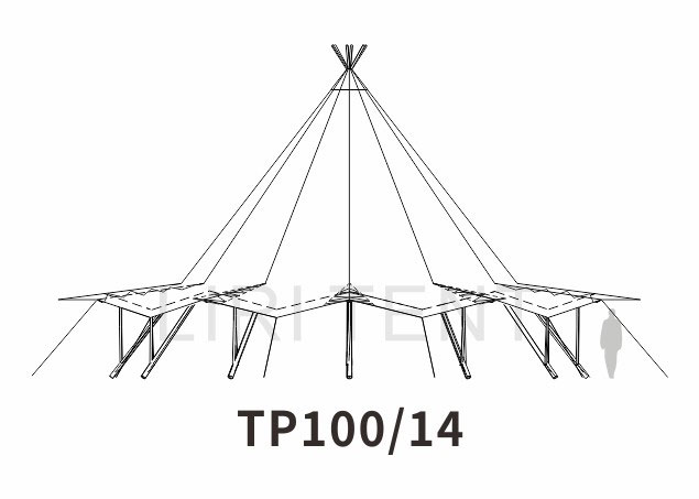 实木印第安帐篷TP100/14