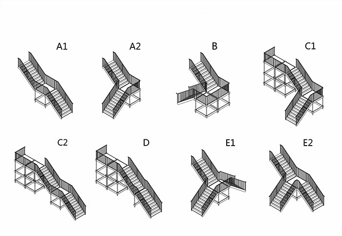 双层篷房平台系统楼梯类型