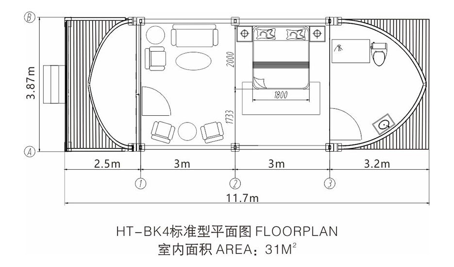 贝壳帐篷酒店平面布局图